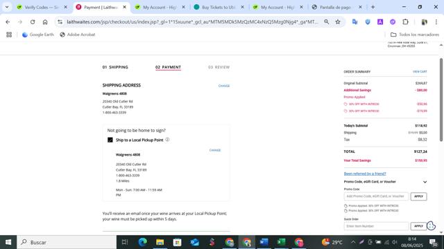Laithwaites checkout page showing Laithwaites discount code box | Screenshot taken by SimplyCodes community member on Jun 8, 2025