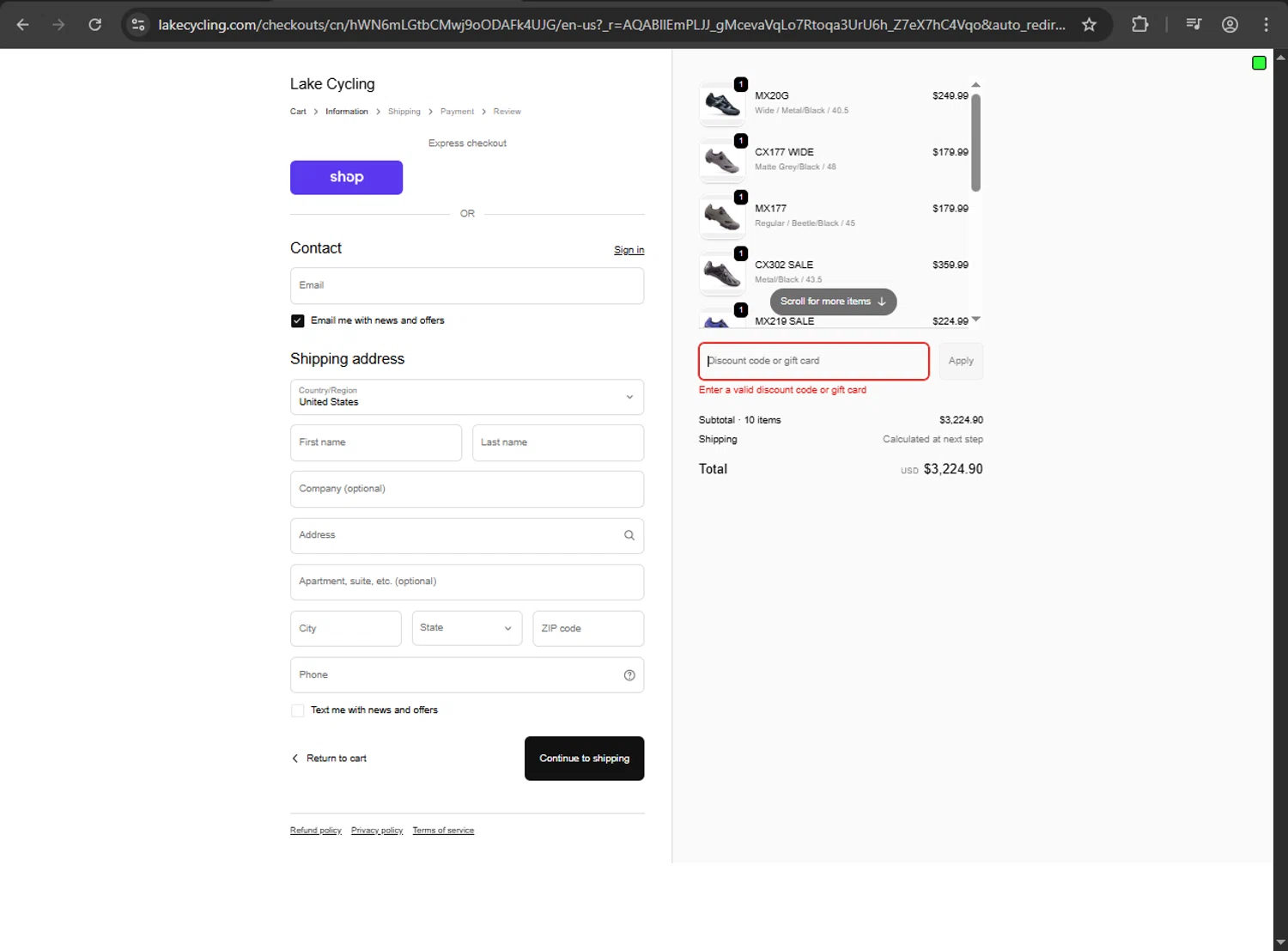 Lake Cycling discount code screenshot showing code Xmas25 applied at Lake Cycling checkout page. Uploaded by SimplyCodes community member kaiser2 on Dec 23, 2025