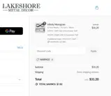 Lakeshore Metal Decor coupon verification screenshot