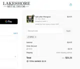 Lakeshore Metal Decor coupon verification screenshot