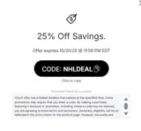 Los Angeles Kings Shop coupon verification screenshot