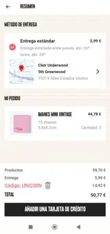 UNICORN coupon verification screenshot