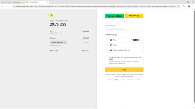 LALAL.AI checkout page showing LALAL.AI promo code box | Screenshot taken by SimplyCodes community member on Aug 16, 2025