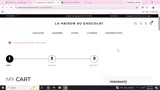 La Maison du Chocolat coupon verification screenshot