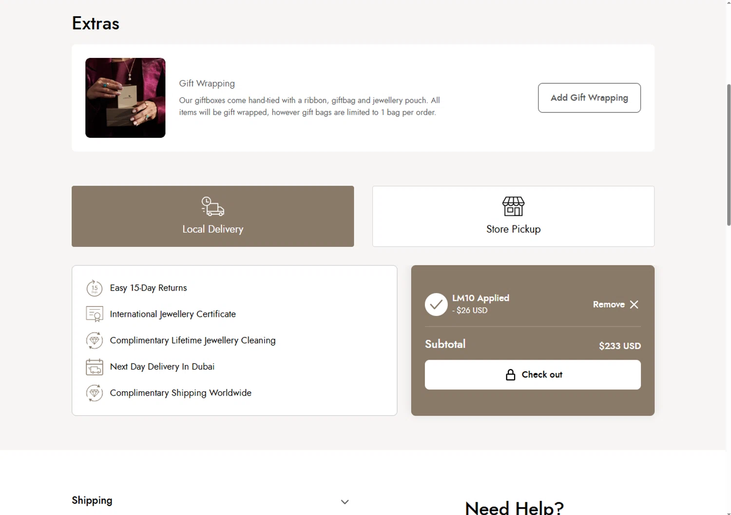 La Marquise Jewellery promo code screenshot showing code LM10 applied at La Marquise Jewellery checkout page. Uploaded by SimplyCodes community member CouponPro7532 on Mar 23, 2025
