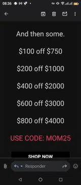 MOM25 coupon verification screenshot