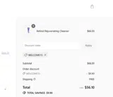 WELCOME15 coupon verification screenshot