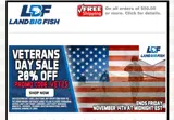 LandBigFish coupon verification screenshot