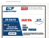 LandBigFish coupon verification screenshot