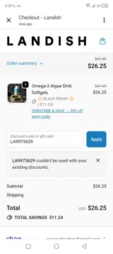 LA9973629 coupon verification screenshot