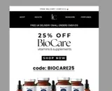 biocare25 coupon verification screenshot