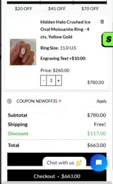 newoff35 coupon verification screenshot