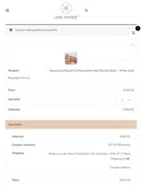 welcome coupon verification screenshot