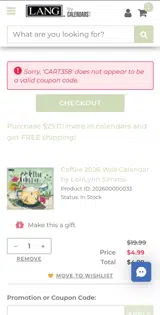 CART358 coupon verification screenshot