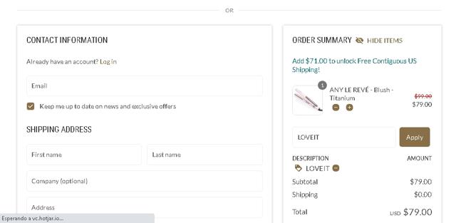Lange checkout page showing Lange coupon code box | Screenshot taken by SimplyCodes community member on Jun 8, 2020