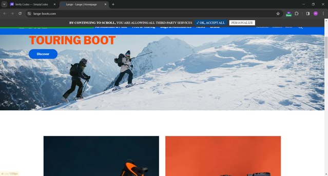 Lange checkout page showing Lange coupon code box | Screenshot taken by SimplyCodes community member on Nov 29, 2023