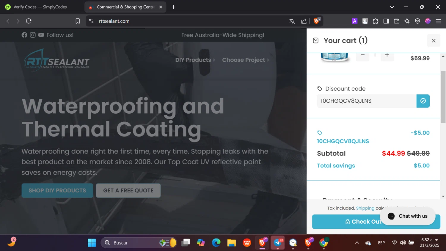 LanguaTalk discount code screenshot showing code 20ANNUAL applied at LanguaTalk checkout page. Uploaded by SimplyCodes community member hanzell2 on Mar 21, 2025