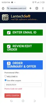 DIS25LTECH coupon verification screenshot