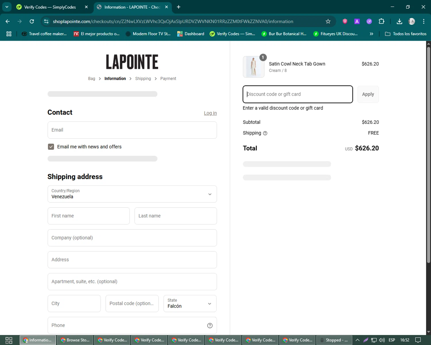 LAPOINTE promo code screenshot showing code extra25 applied at LAPOINTE checkout page. Uploaded by SimplyCodes community member John_Johnson on Jul 10, 2025