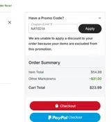 Los Angeles Rams coupon verification screenshot