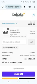LARK-GENESIS coupon verification screenshot