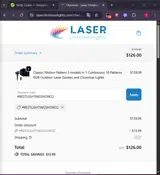 #BESTLIGHTINGSHOW22 coupon verification screenshot