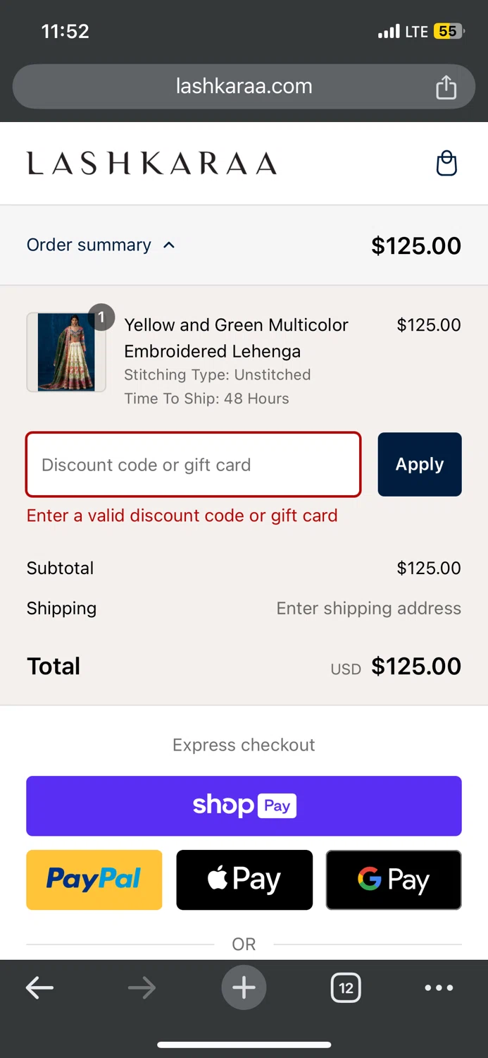 Lashkaraa discount code screenshot showing code EXTRA40 applied at Lashkaraa checkout page. Uploaded by SimplyCodes community member zadquiel on Jan 6, 2025