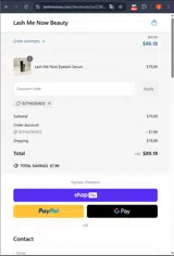 8J7Y6G5F4D3 coupon verification screenshot