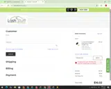 Lash Stuff coupon verification screenshot