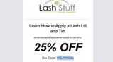 Lash Stuff coupon verification screenshot