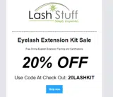 Lash Stuff coupon verification screenshot