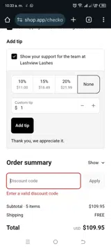 BFNO15 coupon verification screenshot
