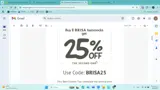BRISA25 coupon verification screenshot