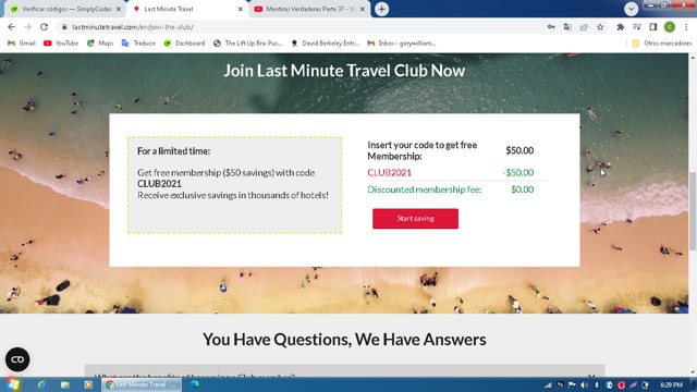 Last Minute Travel checkout page showing Last Minute Travel coupon code box | Screenshot taken by SimplyCodes community member on Feb 7, 2025