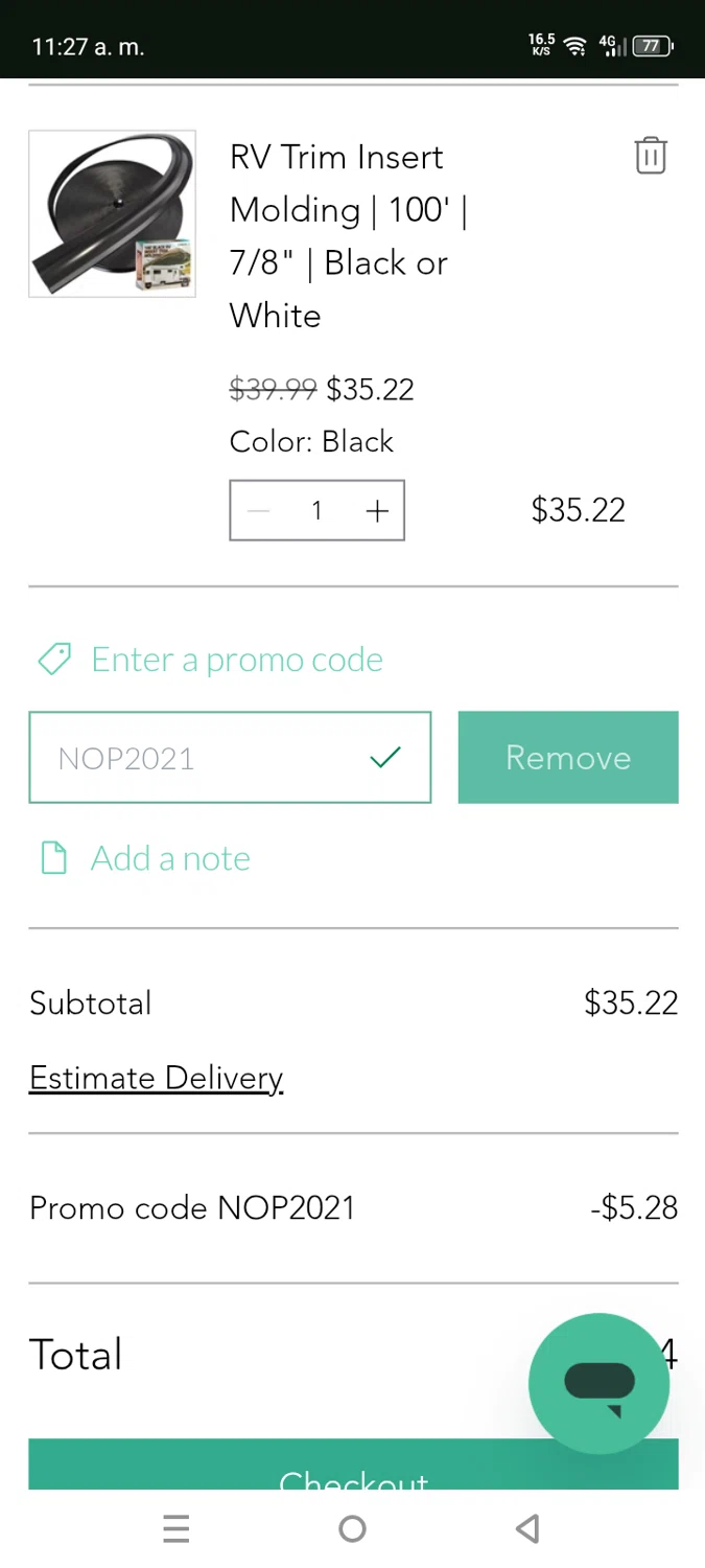 LATCH.IT promo code screenshot showing code NOP2021 applied at LATCH.IT checkout page. Uploaded by SimplyCodes community member EpicHero3429 on Jun 24, 2025