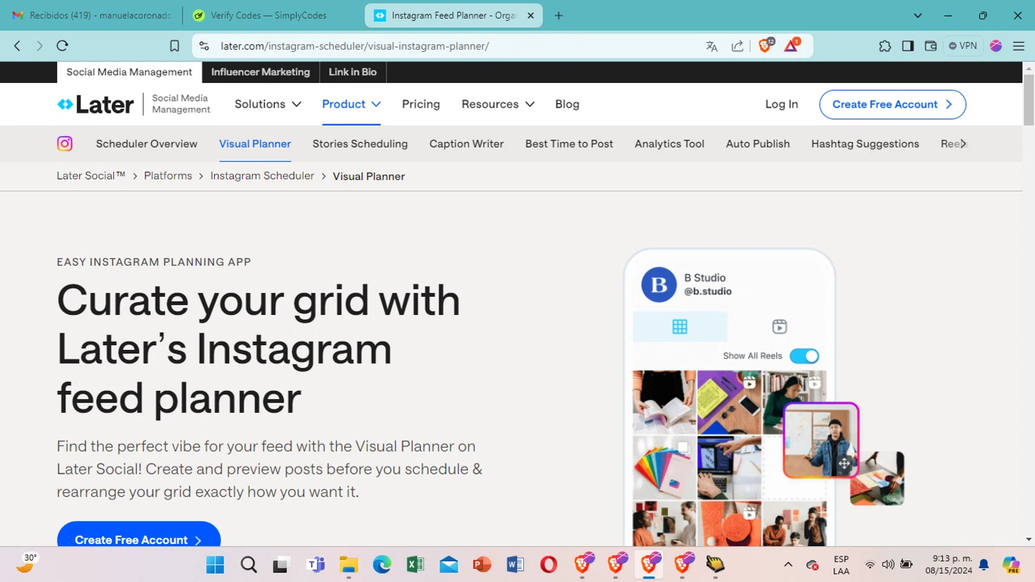Later checkout page showing Later coupon code box | Screenshot taken by SimplyCodes community member on Aug 16, 2024