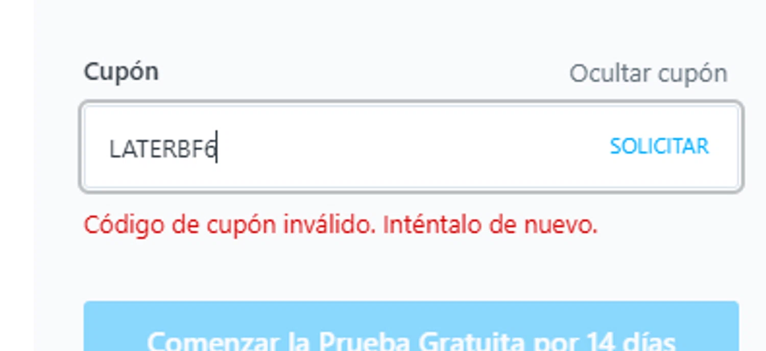 Later coupon code screenshot showing code LATERBF6 applied at Later checkout page. Uploaded by SimplyCodes community member MagnificentLynx1486 on Dec 12, 2025