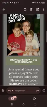 DADDAY25 coupon verification screenshot