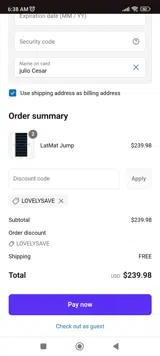 lovelysave coupon verification screenshot