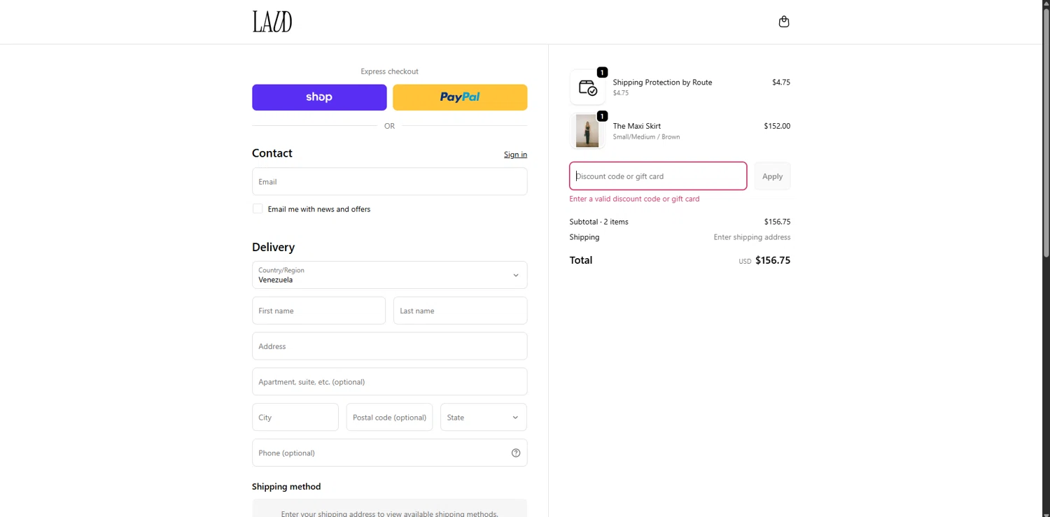 Laud Clothing promo code screenshot showing code EARLYACCESS30 applied at Laud Clothing checkout page. Uploaded by SimplyCodes community member TreasureHero9595 on Nov 24, 2025