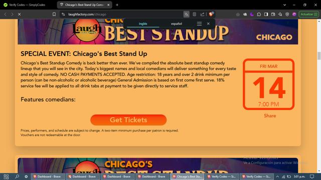 Laugh Factory checkout page showing Laugh Factory promo code box | Screenshot taken by SimplyCodes community member on Mar 13, 2025