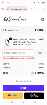 Laura Ashley USA coupon verification screenshot