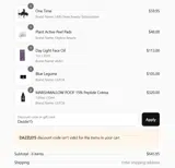 Dazzle15 coupon verification screenshot
