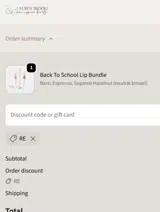 Lauren Brooke Cosmetiques coupon verification screenshot