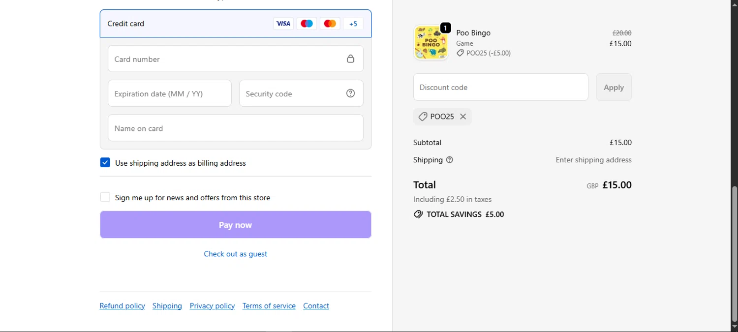 Laurence King discount code screenshot showing code POO25 applied at Laurence King checkout page. Uploaded by SimplyCodes community member noworries on Sep 20, 2025