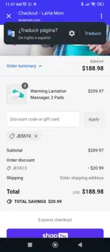 Jess10 coupon verification screenshot
