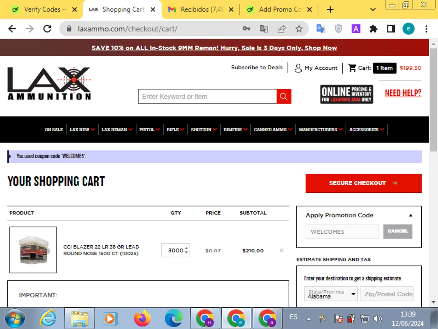 how to use LAX Ammunition coupons