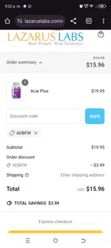 ADBFW coupon verification screenshot
