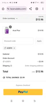 ADBF8 coupon verification screenshot