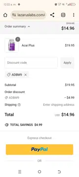 ADBM9 coupon verification screenshot